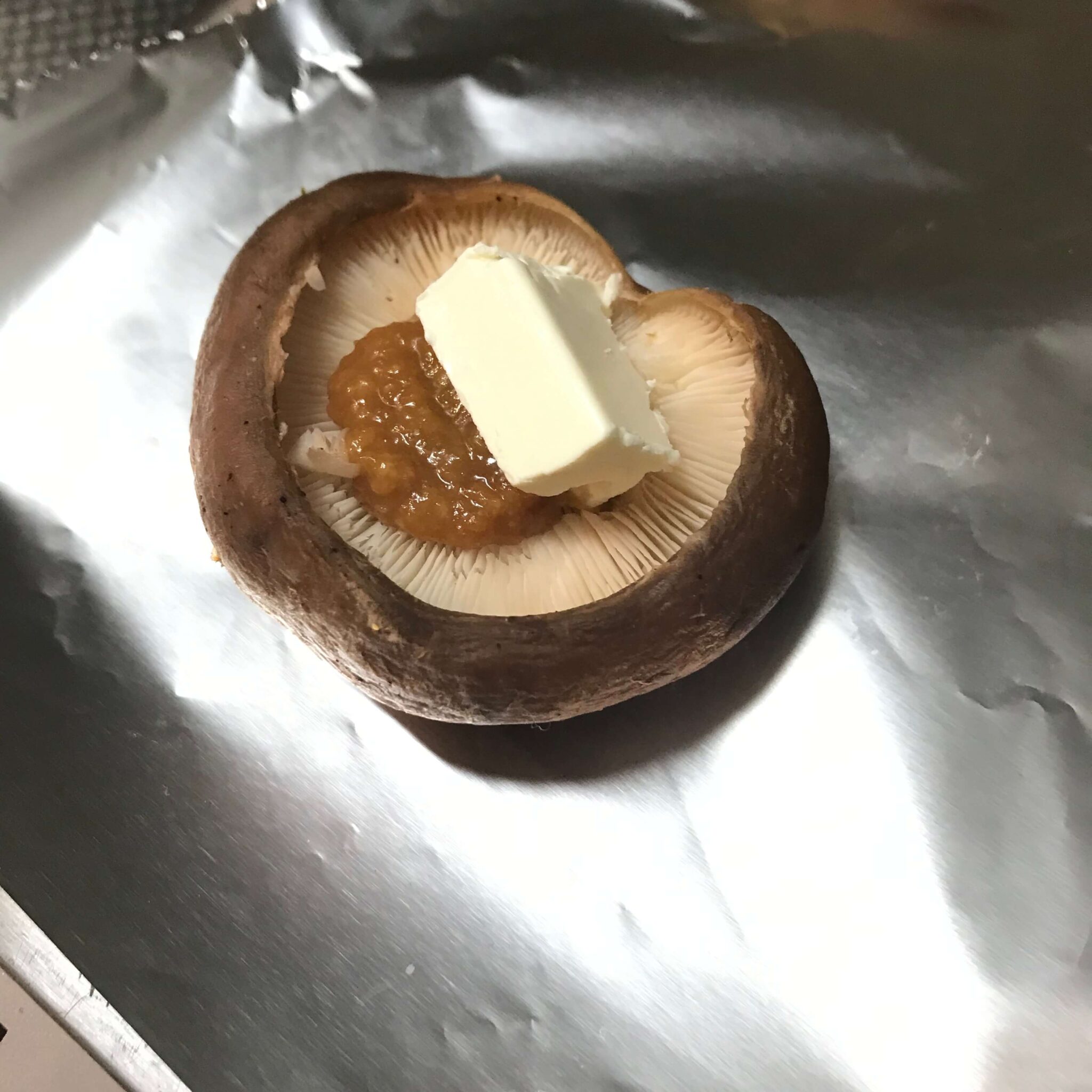 椎茸の味噌クリームチーズ